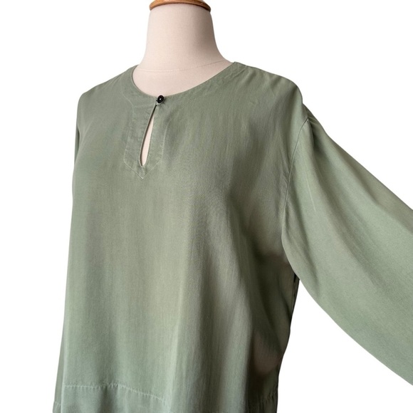 CUT LOOSE Pistachio Green Tencel 2 Piece Pants & Top Set Lightweight Lounge L - Picture 3 of 14